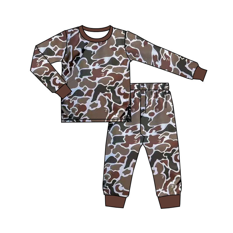 (Pre Order) No moq BLP1241 Pre-order baby boy clothes camouflage long sleeve pants sets-2025.8.22