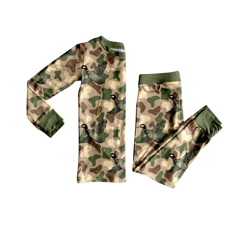 (Pre Order) No moq BLP1249 Pre-order baby boy clothes camouflage long sleeve pants sets-2025.8.25