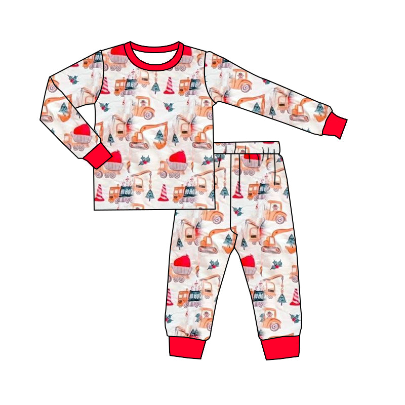 (Pre Order) No moq BLP1253 Pre-order baby boy clothes Christmas long sleeve pants sets-2025.8.26