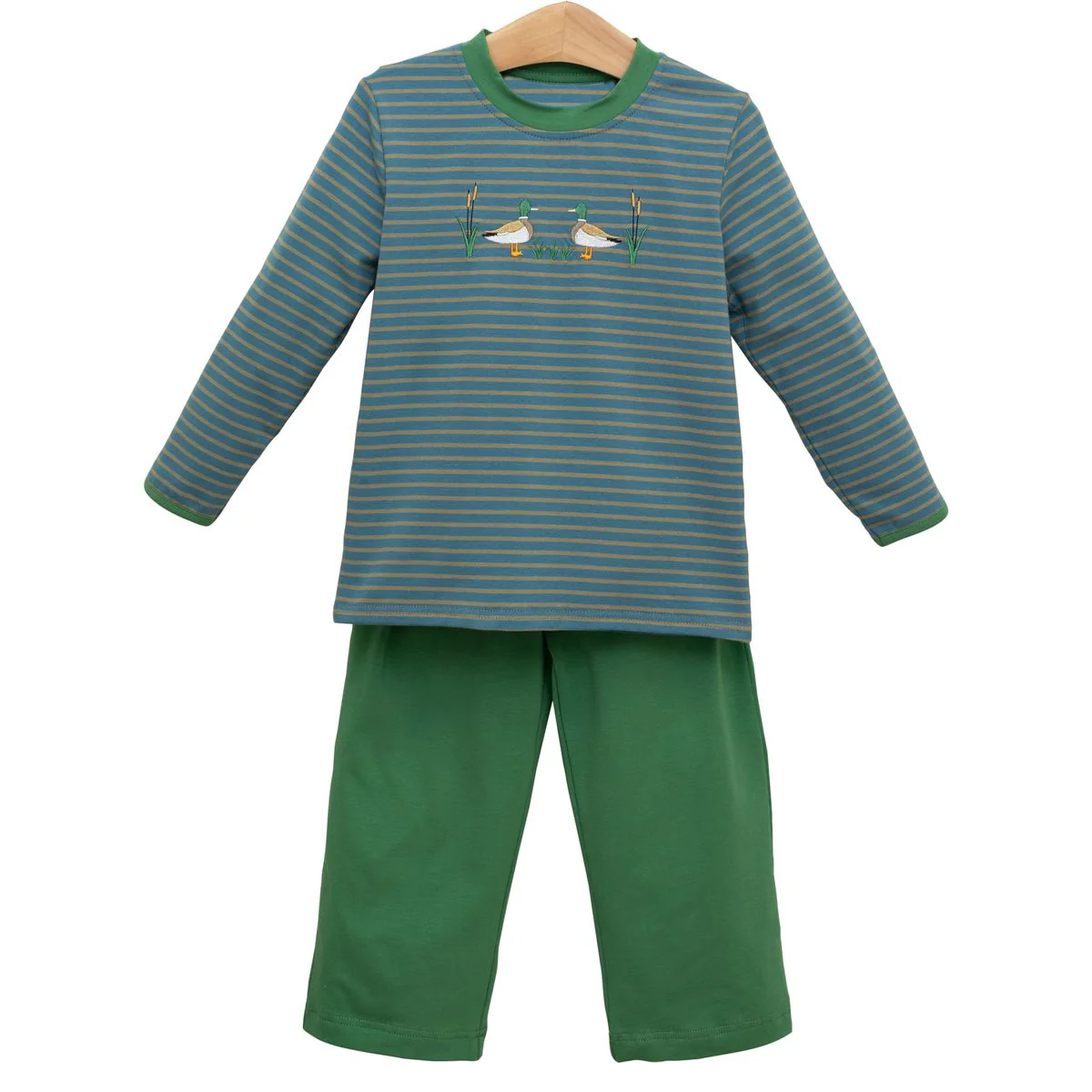(Pre Order) No moq BLP1306 Pre-order baby boy clothes duck long sleeve pants sets-2025.9.26