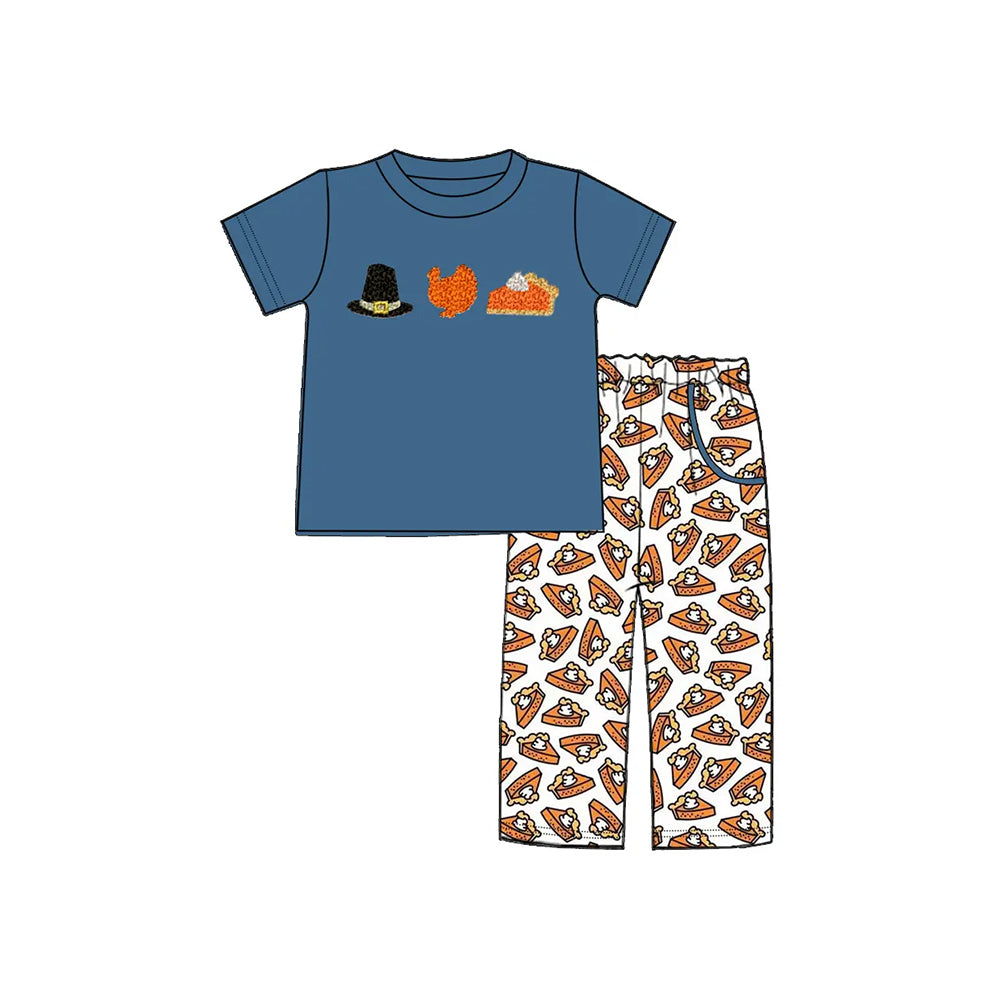 NO MOQ sales BSPO0573 Pre-order baby boy clothes short sleeve pants sets -2025.5.14