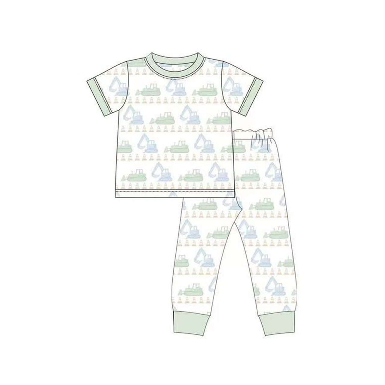 (Pre Order) No moq BSPO0609 Pre-order baby boy clothes short sleeve pants sets -2025.10.9