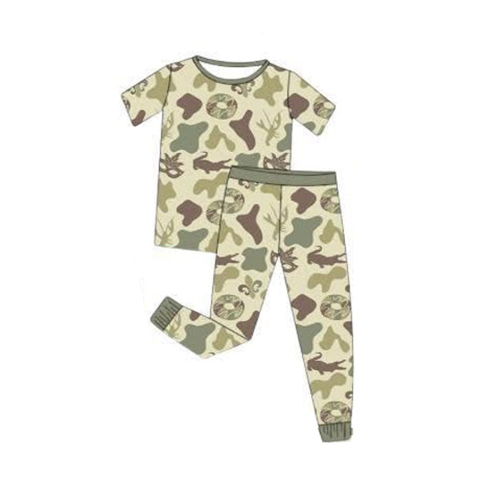 (Pre Order) No moq BSPO0629 Pre-order baby boy clothes camouflage short sleeve pants sets-2025.10.31