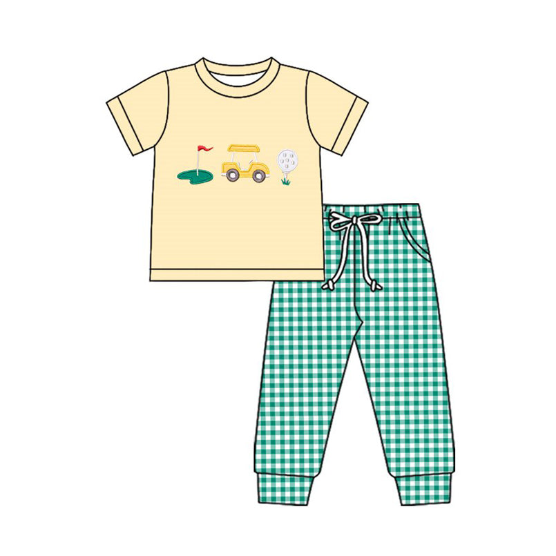 (Pre Order) No moq BSPO0641 Pre-order baby boy clothes short sleeve pants sets-2025.11.15