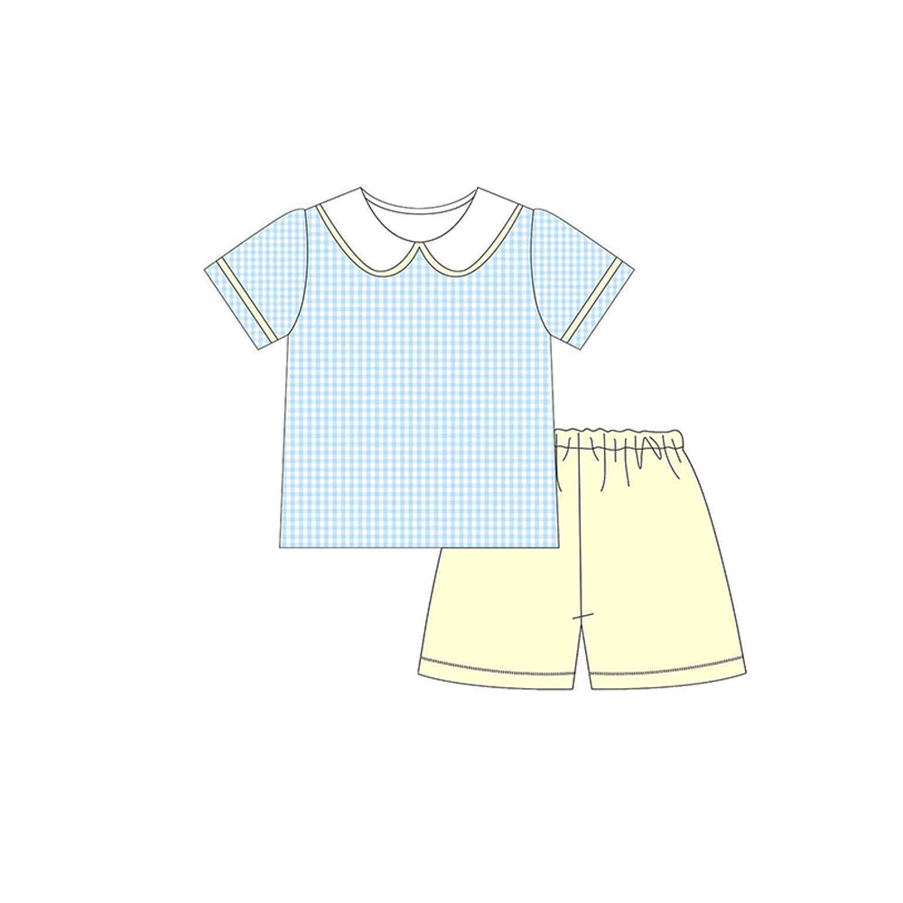 (Pre Order) No moq BSSO1607 PRE-ORDER baby boys clothes short sleeve shorts set-2025.10.21