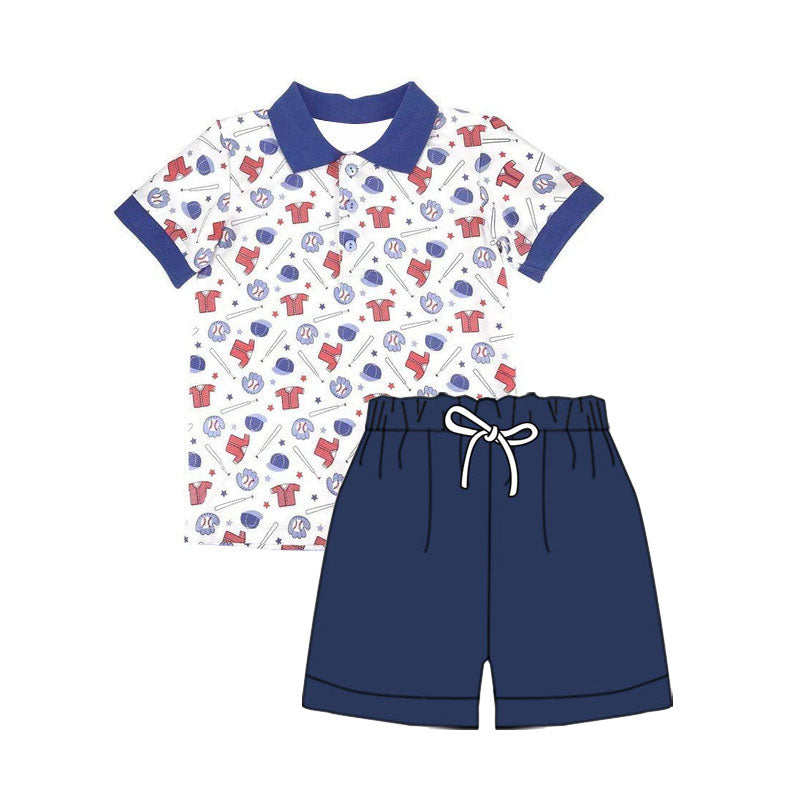 (Pre Order) No moq BSSO1657 Pre-order baby boy clothes short sleeve shorts sets-2025.11.7