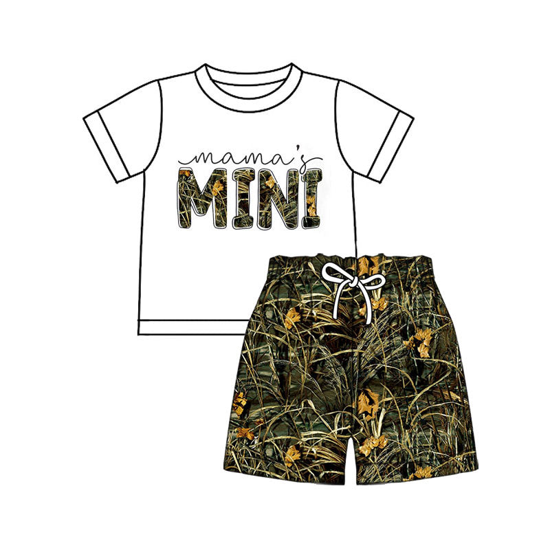 (Pre Order) No moq BSSO1658 Pre-order baby boy clothes MINI short sleeve shorts sets-2025.11.7