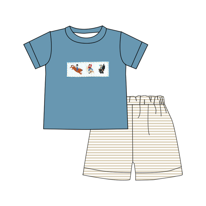 (Pre Order) No moq BSSO1738 Pre-order baby boy clothes short sleeve shorts sets-2025.11.26