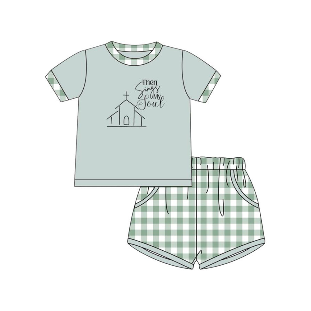 (Pre Order) No moq Pre-order baby boy clothes easter short sleeve shorts sets-2025.12.6