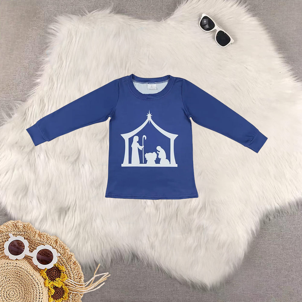 RTS NO MOQ Sibling Baby girls boys Christmas long-sleeved trousers suit & top