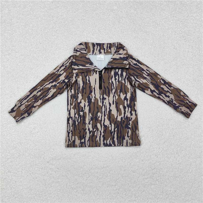 RTS NO MOQ Sibling baby boy clothes Camouflage army green hooded long-sleeved sets and top and pants