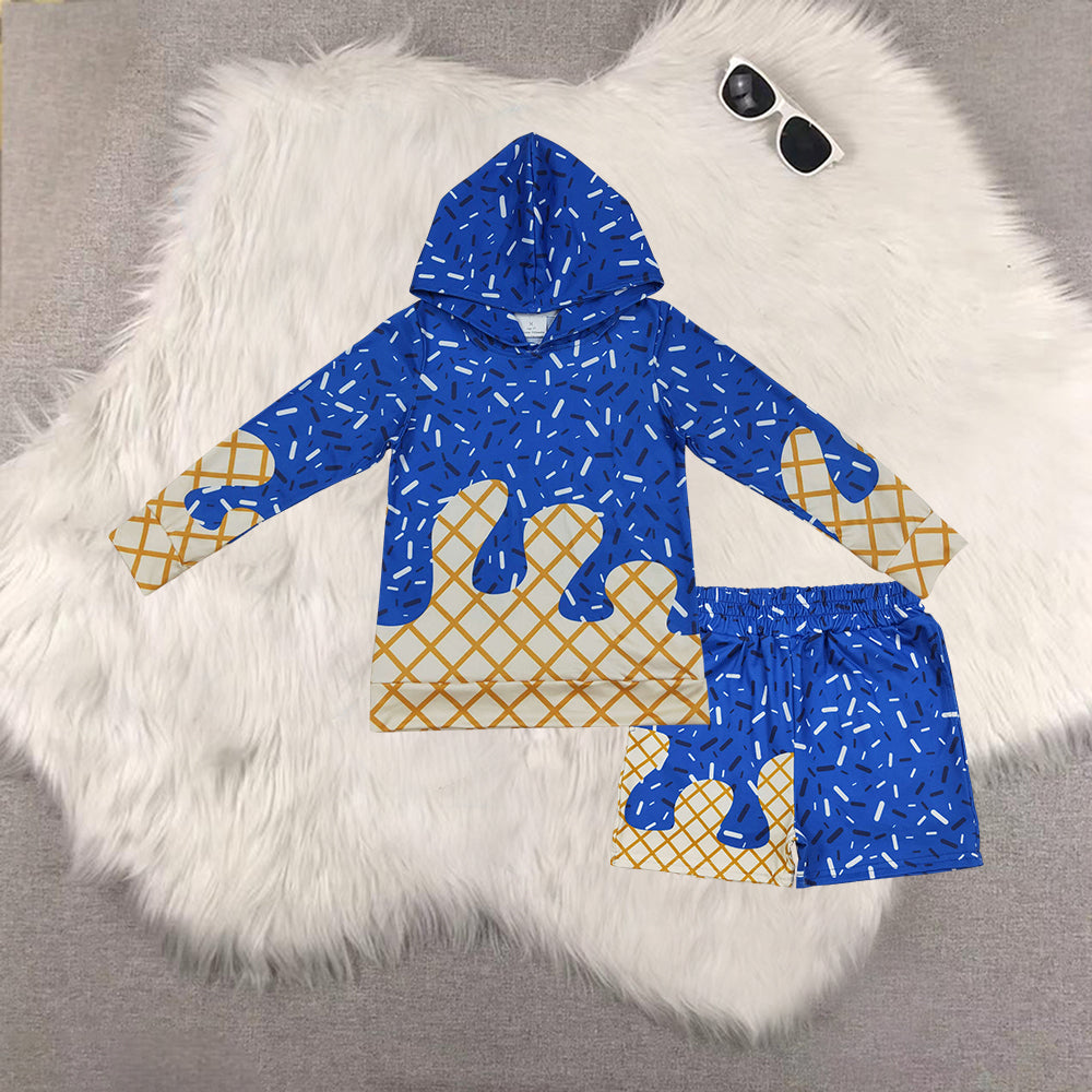 RTS NO MOQ Sibling baby boy clothes yoga team hooded shorts sets and pants sets