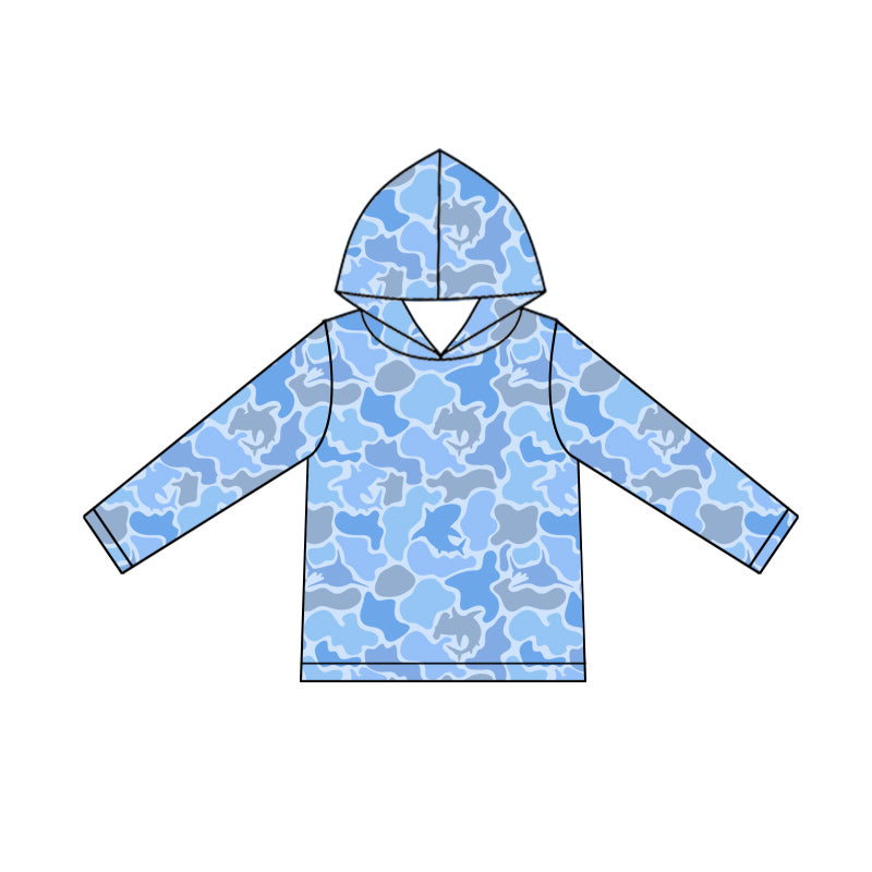 (Pre Order) No moq BT1394 pre-order toddler boy clothes camouflage hooded long Sleeve Top -2025.10.1