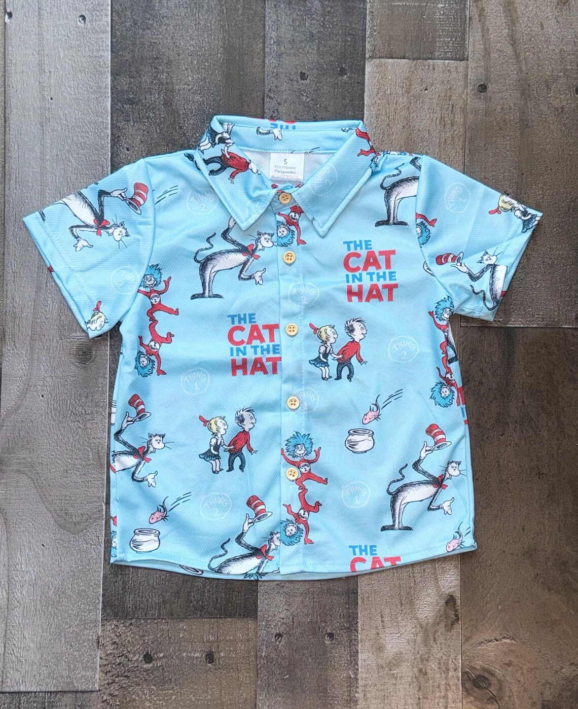 (Pre Order) No moq BT1407 pre-order toddler boy clothes dr seuss blue short Sleeve Top -2025.10.13