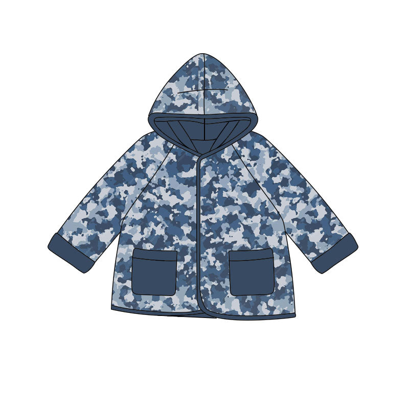 (Pre Order) No moq BT1444 pre-order toddler boy clothes camouflage hooded long Sleeve Top -2025.10.21