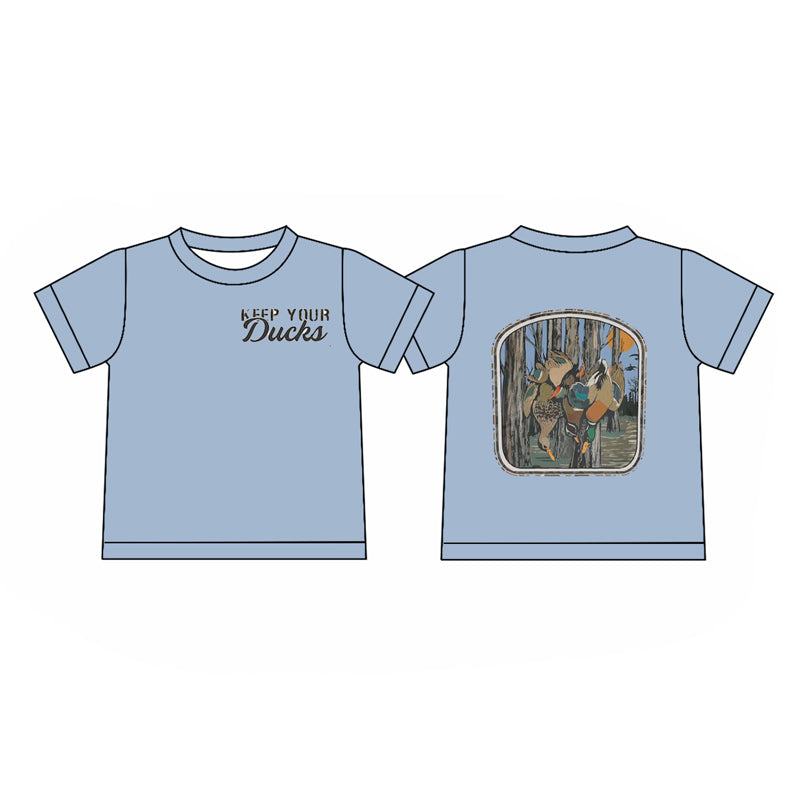 (Pre Order) No moq BT1449 pre-order toddler boy clothes duck short Sleeve Top -2025.10.21