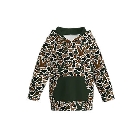 (Pre Order) No moq BT1470 pre-order toddler boy clothes camouflage duck hooded long Sleeve Top -2025.10.24