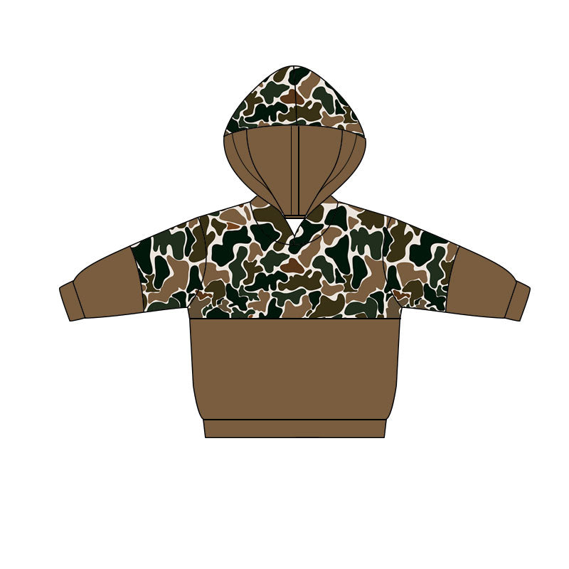 (Pre Order) No moq BT1517 pre-order toddler boy clothes camouflage hooded long Sleeve Top -2025.11.5