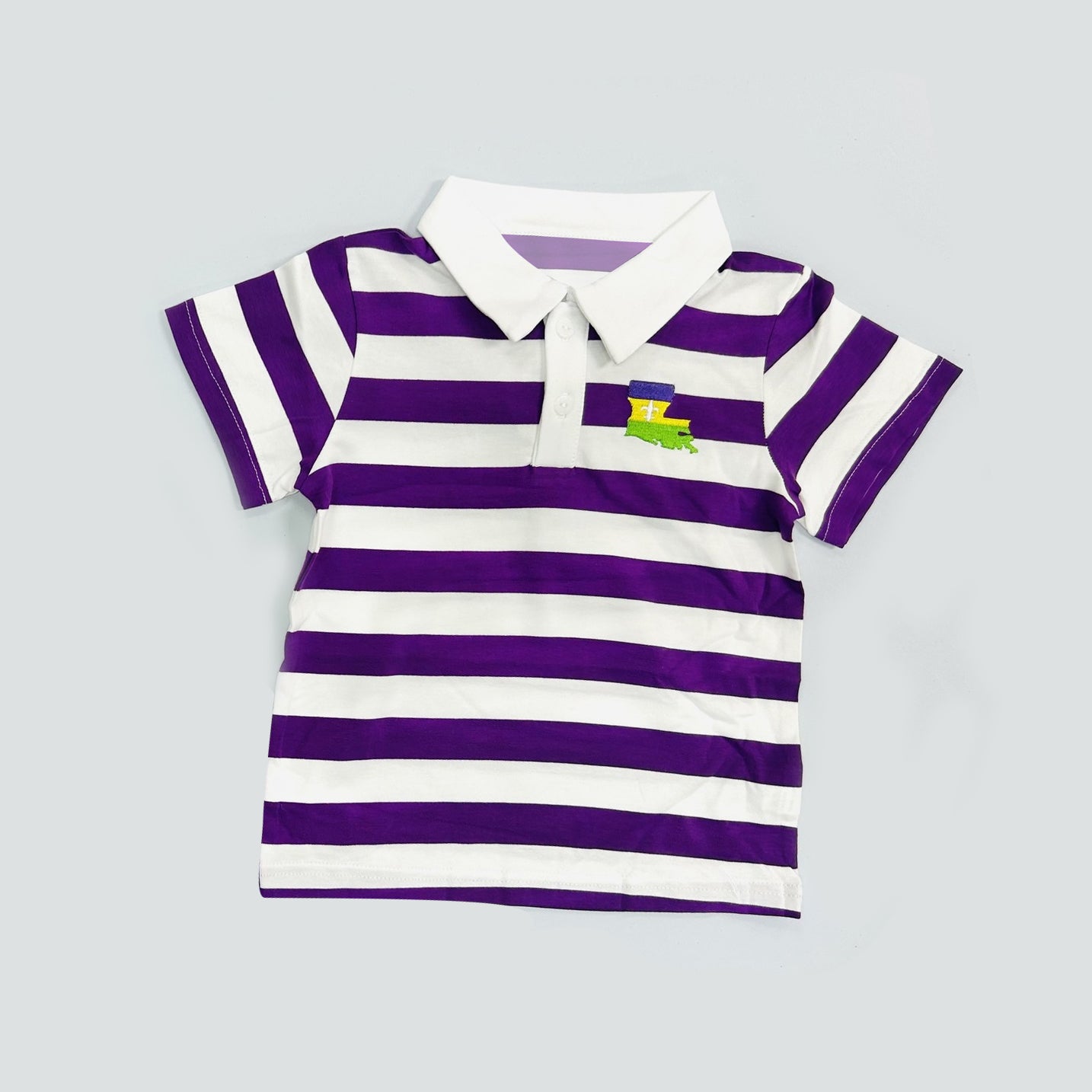 (Pre Order) No moq BT1576 pre-order toddler boy clothes striped short Sleeve Top -2025.11.15