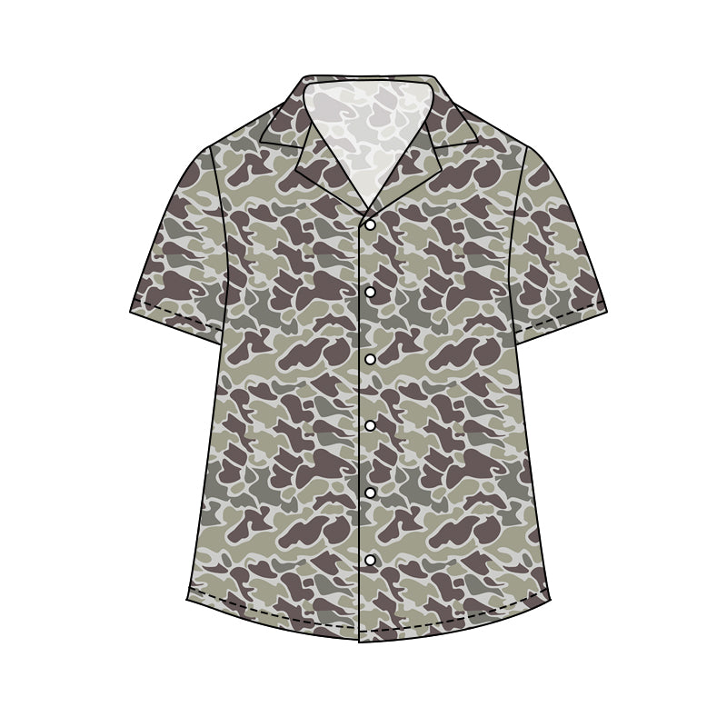 (Pre Order) No moq BT1607 Pre-order adult clothes men summer camouflage short sleeve top-25.11.24