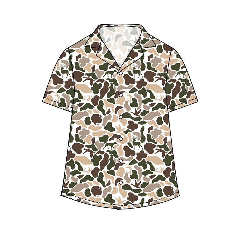 (Pre Order) No moq BT1612 Pre-order adult clothes men summer camouflage short sleeve top-25.11.24