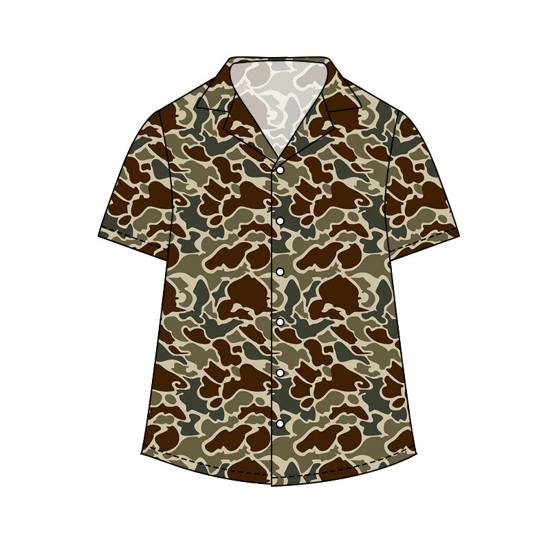 (Pre Order) No moq BT1614 Pre-order adult clothes men summer camouflage short sleeve top-25.11.24