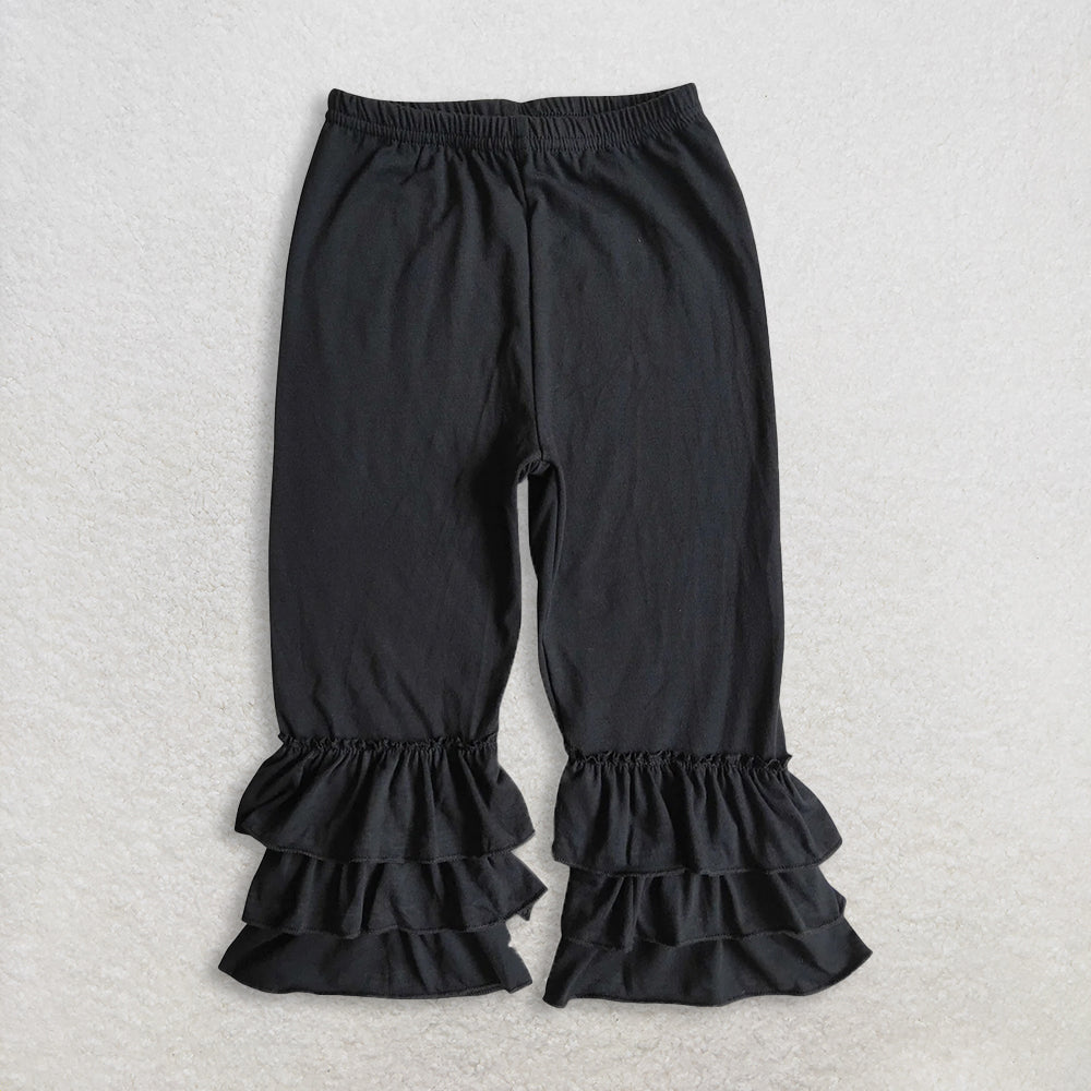 RTS NO MOQ Sibling baby girl clothes lace black hooded long-sleeved sets and top and pants