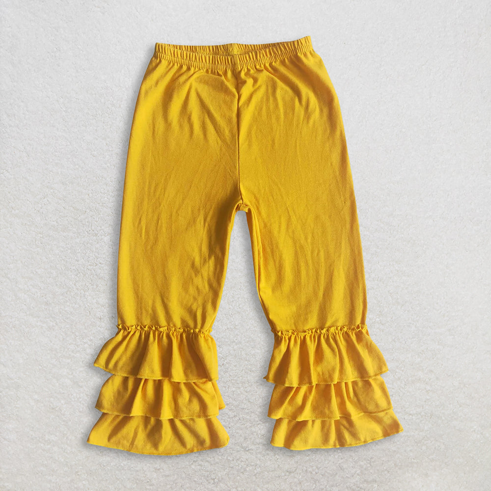 RTS NO MOQ Sibling baby girl clothes lace yellow hooded long-sleeved sets and top and pants