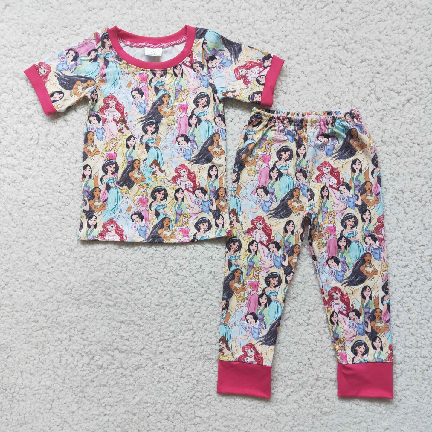 D2-2 Cartoon short sleeve trouser suit pajamas