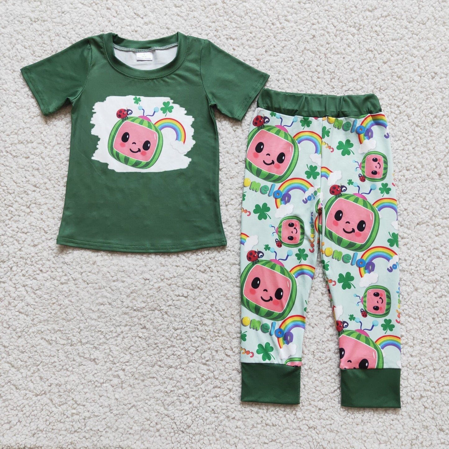 RTS NO MOQ ETA 5/7days Arrived D5-2 boys cocomelon short sleeve pants suit