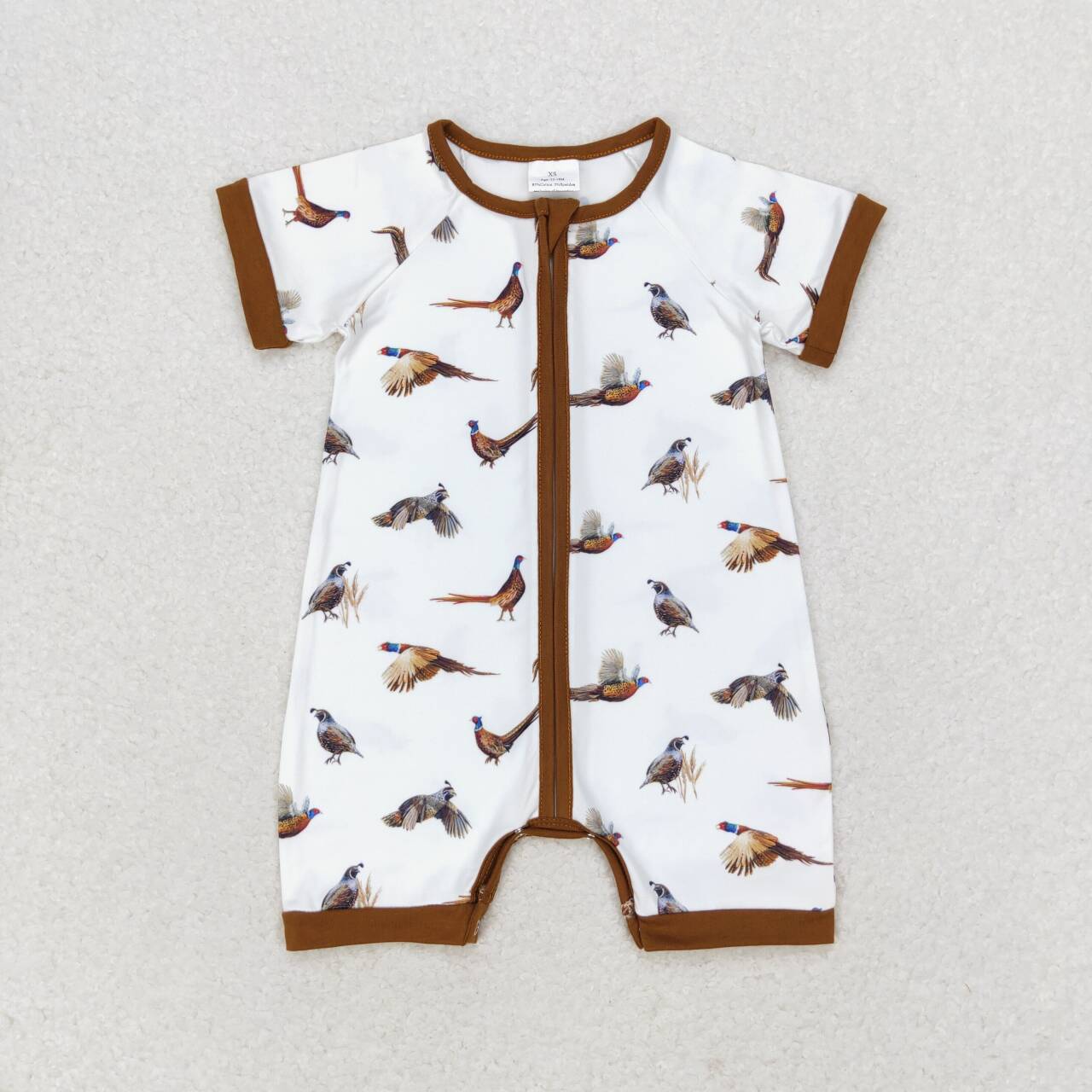 RTS NO MOQ(In Stock) baby boy clothes bird toddler boy summer romper