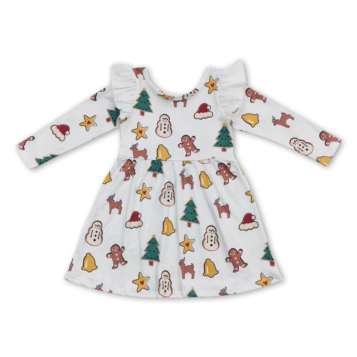 RTS NO MOQ Sibling baby girl clothes Christmas long sleeve dresses