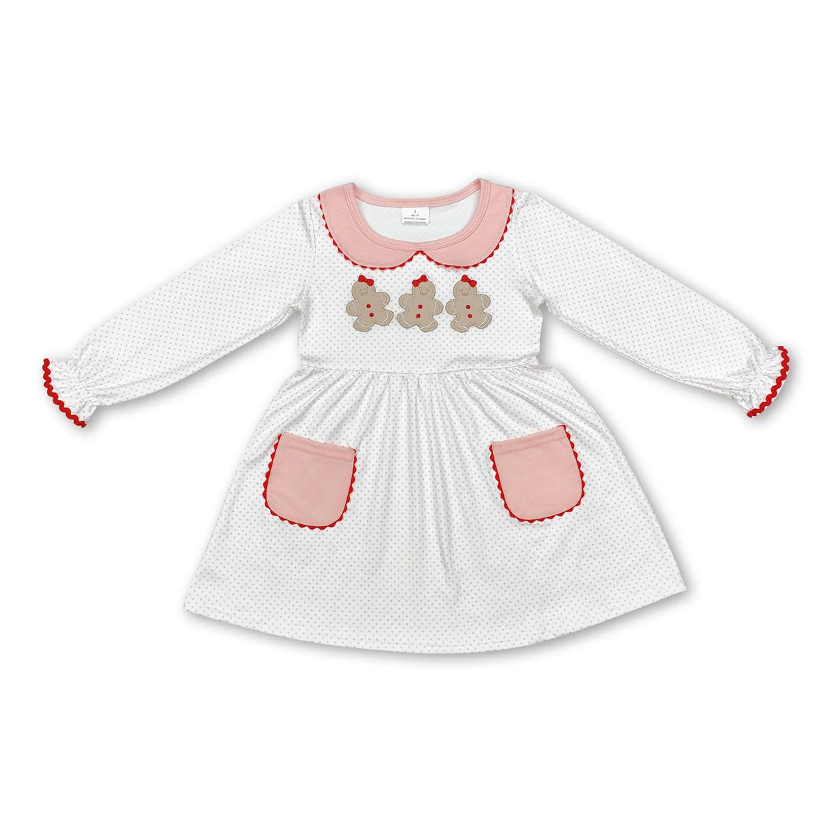 RTS NO MOQ Sibling baby girls clothes Christmas embroidery long-sleeved trousers suit & dress and romper