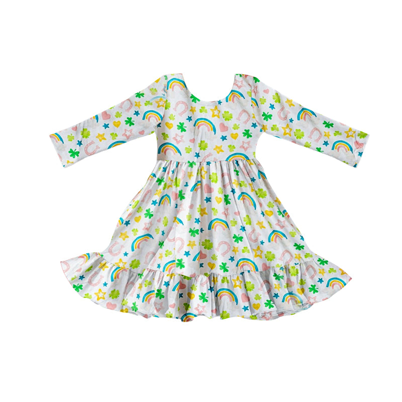 (Pre Order) No moq GLD1430 PRE-ORDER baby girl clothes long sleeve dress-2025.10.30