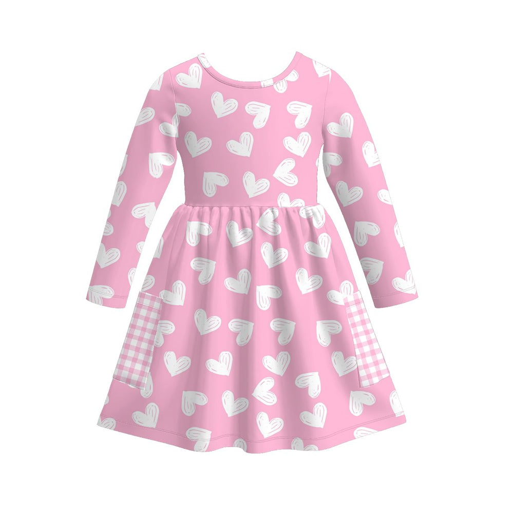 (Pre Order) No moq Pre-order baby girl clothe love long sleeve dress