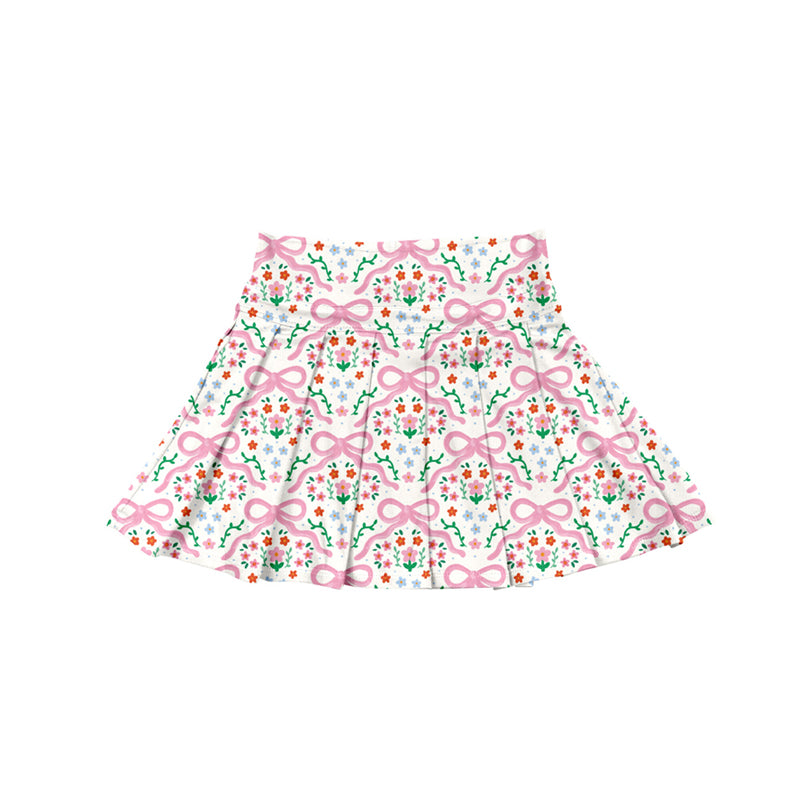 no moq GLK0112 pre-order baby girls clothes yoga bow floral Skirts dress-2025.6.21