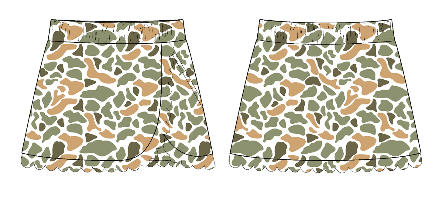 (Pre Order) No moq GLK0177 pre-order baby girls clothes yoga camouflage skirts dress-2025.10.27