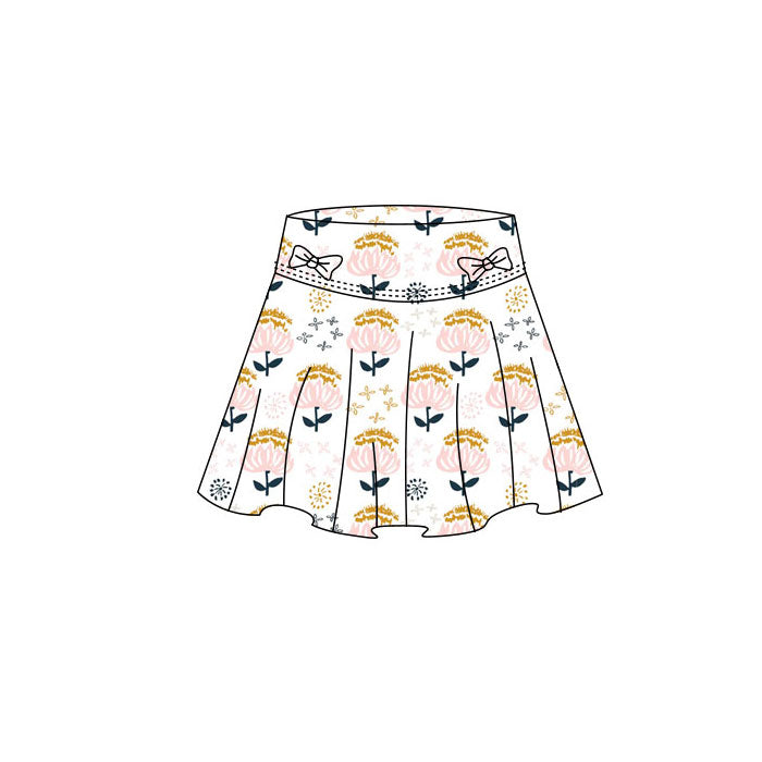 (Pre Order) No moq GLK0181 pre-order baby girls clothes yoga floral Skirts dress-2025.11.1