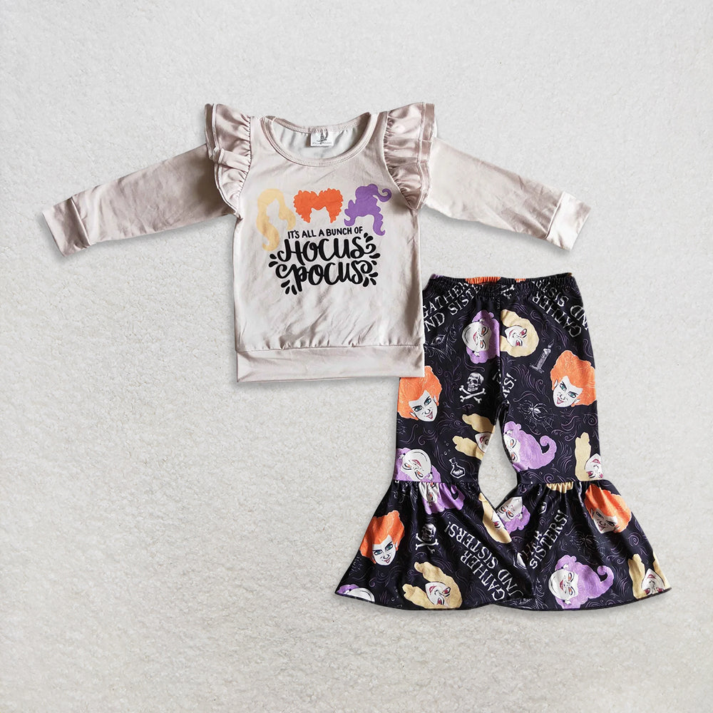 RTS NO MOQ Sibling baby girl clothes pumpkin long-sleeved striped trousers suits