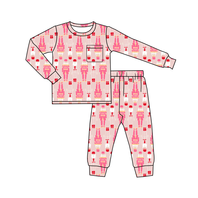 (Pre Order) No moq GLP2644 Pre-order baby girls clothes Christmas long sleeve pants sets-2025.7.26