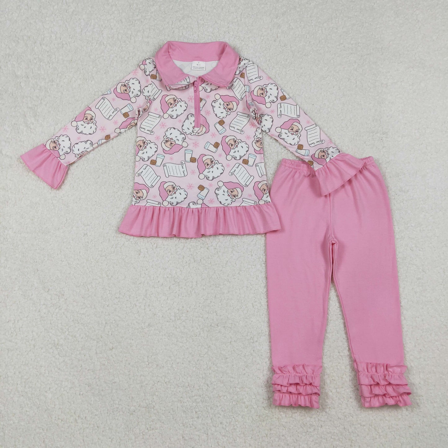 12/18m-7/8t RTS NO MOQ Sibling Baby boy girl clothes Christmas long-sleeved trousers pants suits