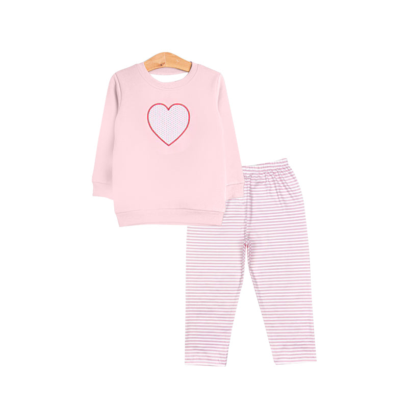 (Pre Order) No moq GLP3068 Pre-order baby girl clothes love long sleeve pants sets-2025.10.25