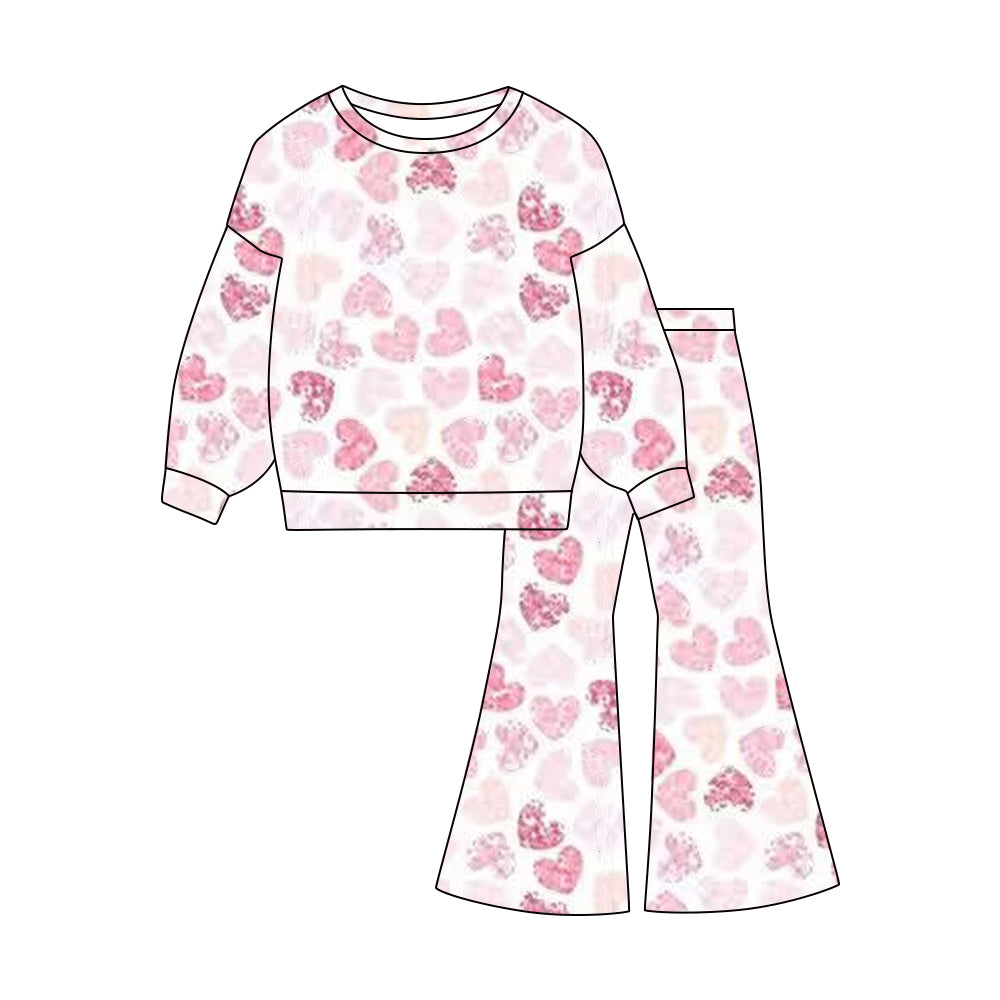 (Pre Order) No moq GLP3096 Pre-order baby girl clothes love long sleeve pants sets-2025.11.1