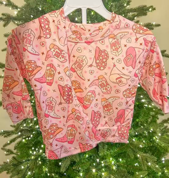 (Pre Order) No moq GLP3116 Pre-order baby girl clothes boot hats long sleeve pants sets-2025.11.4