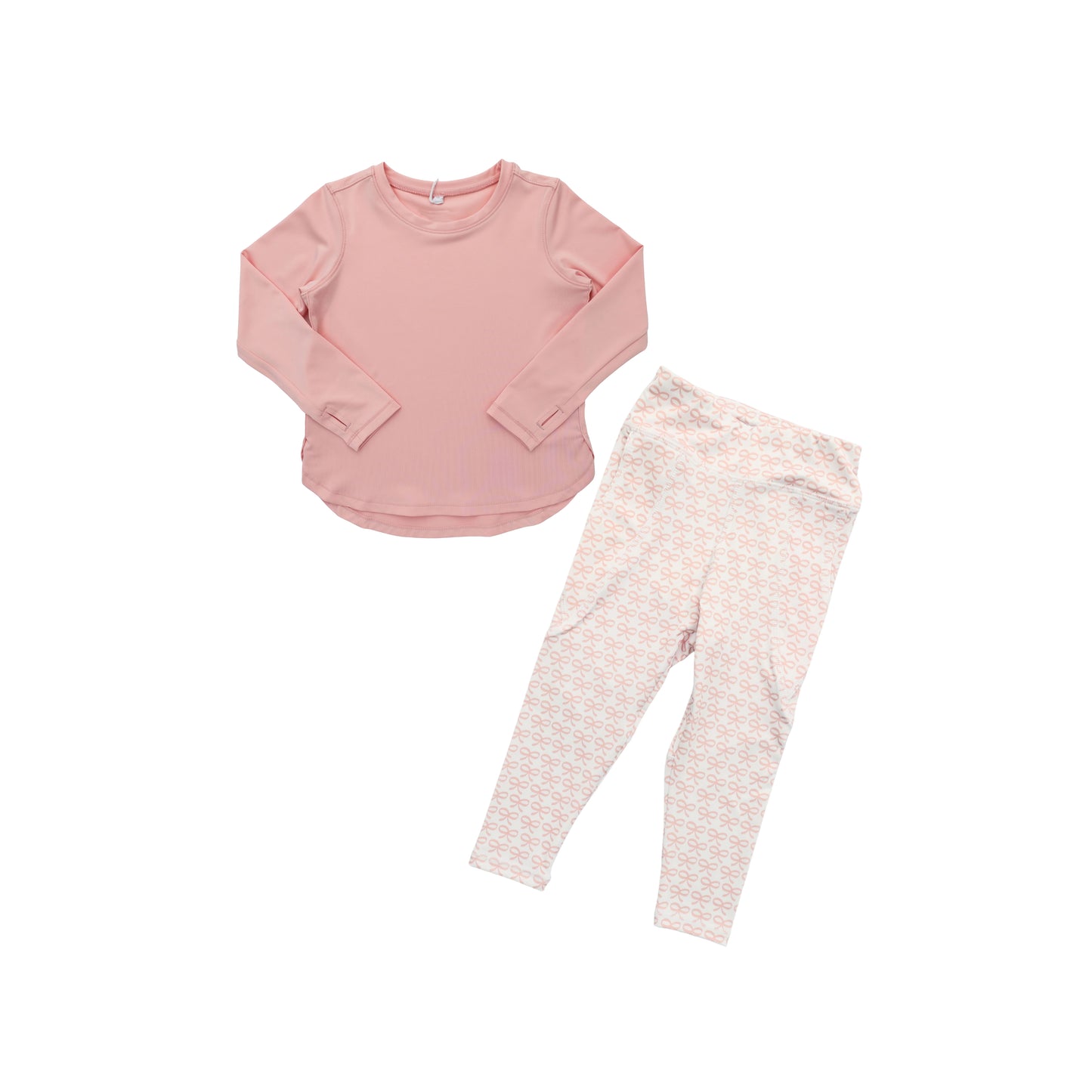 (Pre Order) No moq GLP3174 Pre-order baby girl clothes yoga pink long sleeve pants sets-2025.11.15
