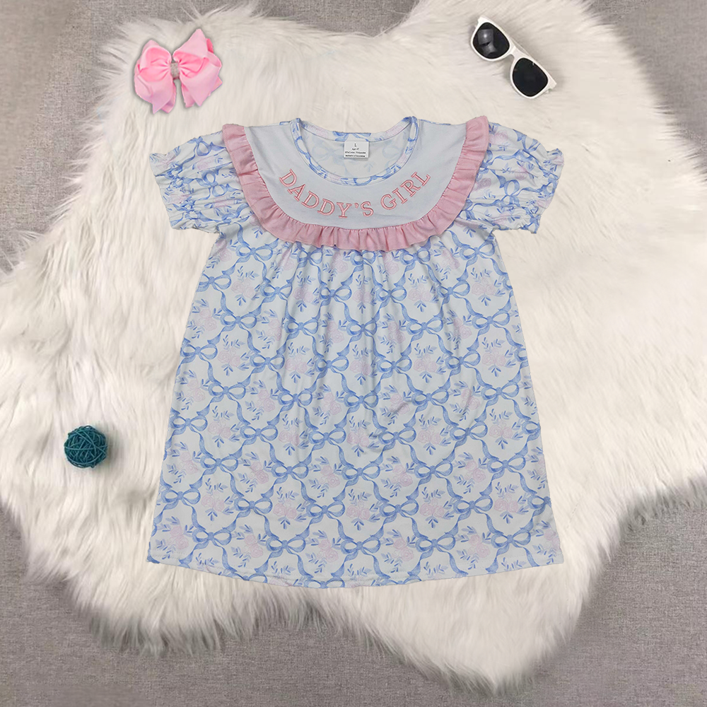 RTS NO MOQ GSD2226+SS0356 baby girls clothes short sleeve dress shorts sets