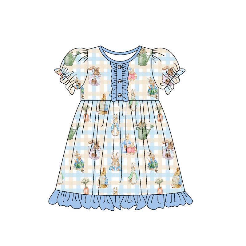 (Pre Order) No moq GSD2847 PRE-ORDER baby girl clothes easter short sleeve dress-2025.9.26