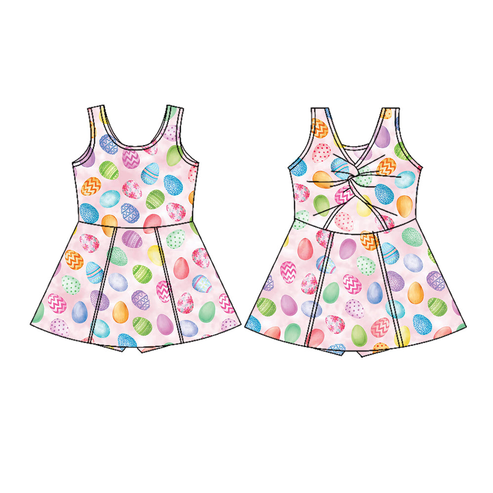 (Pre Order) No moq GSD2966 PRE-ORDER baby girl clothes yoga easter sleeveless dress-2025.10.25