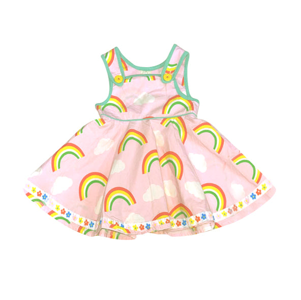 (Pre Order) No moq GSD3005 PRE-ORDER baby girl clothes rainbow sleeveless dress-2025.10.31