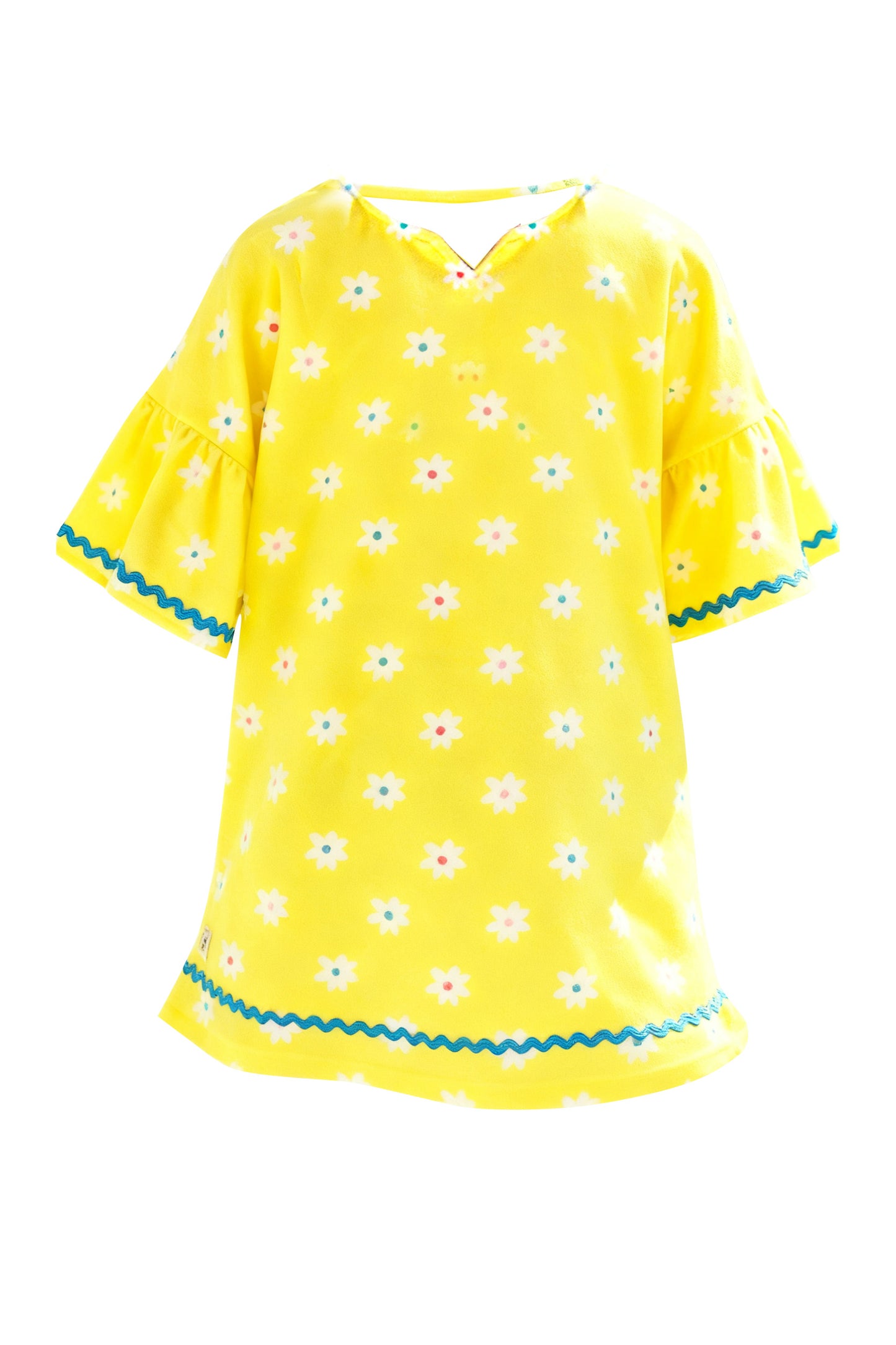 (Pre Order) No moq GSD3055 PRE-ORDER baby girl clothes floral yellow short sleeve dress-2025.11.5